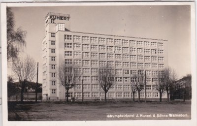 Warnsdorf (Varnsdorf), Strumpffabrik Kunert & Söhne, ca. 1925 