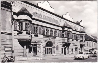 Eisenstadt (Burgenland), Straßenansicht, Rathaus, ca. 1960 
