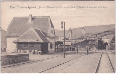 Dürnstein-Oberloiben, Bahnhof der Wachauer Bahn, 1910 