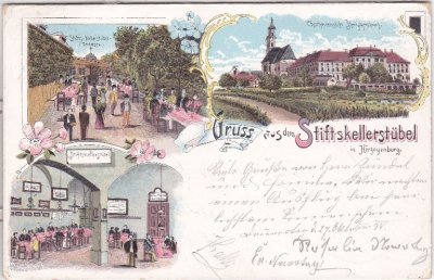 Herzogenburg, Stiftskellerstübel, Farblitho, ca. 1895 