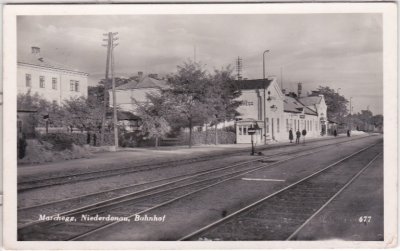 Marchegg (Niederdonau), Bahnhof, 1938 