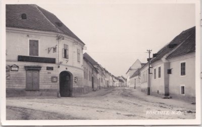 Röschitz (Niederösterreich), Straßenansicht, ca. 1935 