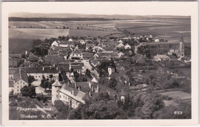 Stockern (Niederösterreich), Luftaufnahme, ca. 1950 