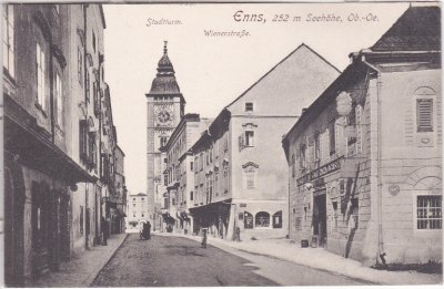 Enns (Oberösterreich), Wienerstraße, ca. 1915 
