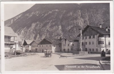 Nassereith an der Fernpaßstraße (Tirol), ca. 1930 