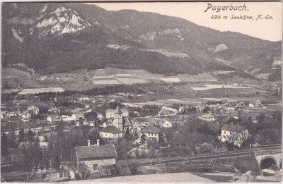 Payerbach (Niederösterreich), Ortsansicht, ca. 1910 