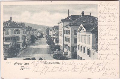 Heiden (Appenzell Außerrhoden), Ortsansicht, Hauptstraße, ca. 1900 