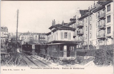 Lausanne-Ouchy, Station de Montbriond, ca. 1910 