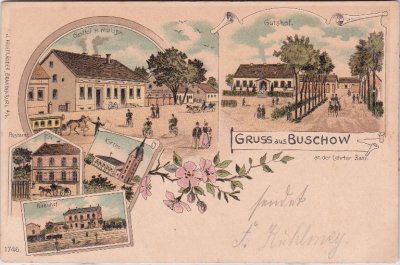 14715 Buschow (Märkisch Luch), Farblitho, ca. 1900 