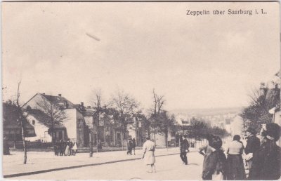 Saarburg in Lothringen (Saarbourg), Zeppelin, ca. 1915 