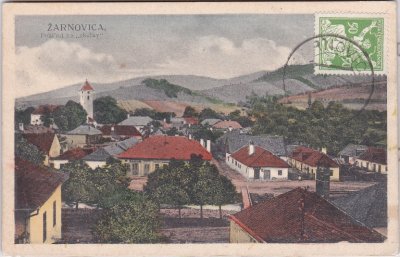 Zarnovica (Scharnowitz), Pohlàd zo skolky, ca. 1920 