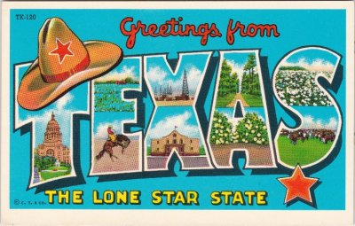Greetings from Texas, the lone star state, ca. 1965 