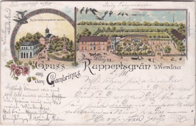 08427 Ruppertsgrün (Fraureuth), Gambrinus, Farblitho, ca. 1900 