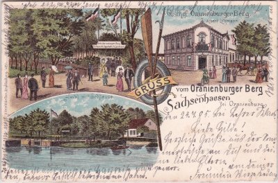16515 Sachsenhausen (Oranienburg), Farblitho, ca. 1900 
