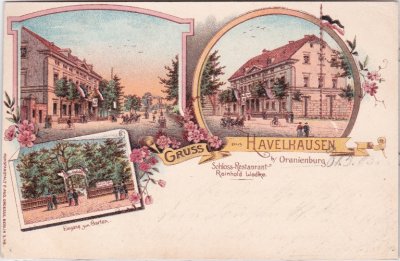 16556 Havelhausen (Hohen Neuendorf-Borgsdorf), Farblitho, ca. 1900 