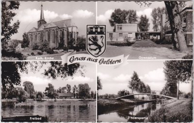 47608 Geldern, u.a. Gymnasium, Nierspartie, ca. 1960 