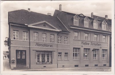 99628 Buttstädt, Kaffee Schollain, Konditorei, ca. 1930 