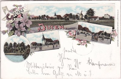 31319 Ilten (Sehnde), u.a. Windmühle, Farblitho, ca. 1895 