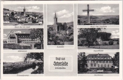 34414 Scherfede in Westfalen (Warburg) u.a. Altersheim, ca. 1950 