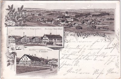 87487 Wiggensbach, u.a. Handlung Xaver Mayer, Litho, ca. 1900 