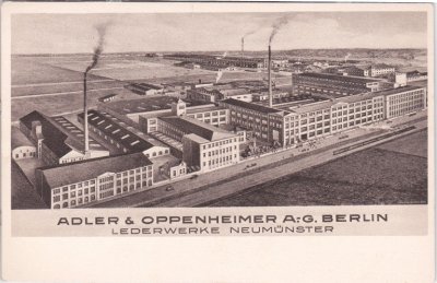 24539 Neumünster, Lederwerke Adler und Oppenheimer, ca. 1920 