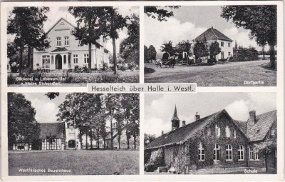 33775 Hesselteich (Versmold), u.a. Bäckerei Sickendiek, ca. 1950 