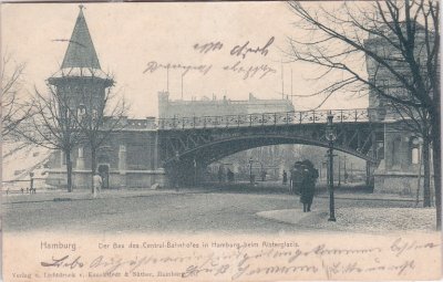 20148 Hamburg-Dammtor, Alsterglacis, Zentralbahnhof, ca. 1900