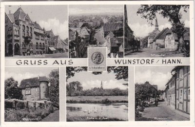 31515 Wunstorf, u.a. Stiftsstraße, Wasserzucht, ca. 1955