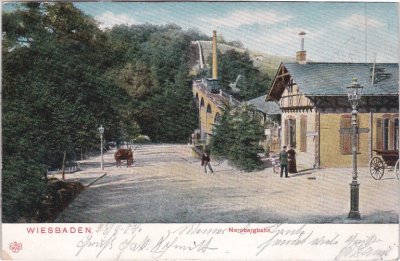 65183 Wiesbaden, Nerobergbahn, Wilhelminenstraße, ca. 1900