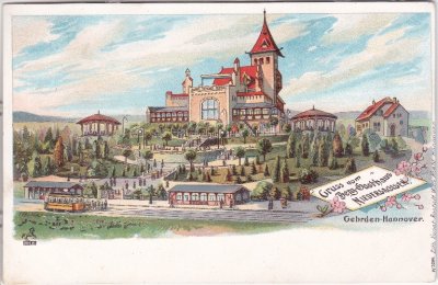 30989 Gehrden, Berg-Gasthaus Niedersachsen, Farblitho, ca. 1900