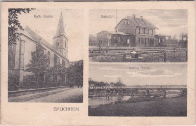 49824 Emlichheim, u.a. Bahnhof, ca. 1915