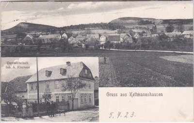 99310 Kettmannshausen (Arnstadt), Gasthof Kirchner, ca. 1915