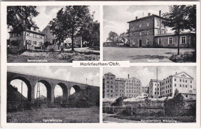 95168 Marktleuthen/Oberfranken, u.a. Bahnhof, ca. 1935