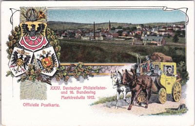 95615 Marktredwitz, XXIV. Pilatelistentag, Sonder-Ganzsache 1912