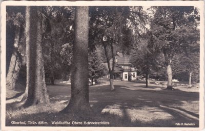 98559 Oberhof in Thüringen, Waldkaffee Schweizerhütte, ca. 1935