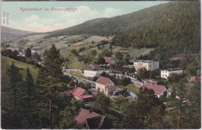 Agnetendorf in Schlesien (Jagniątków), Ortsansicht, ca. 1910