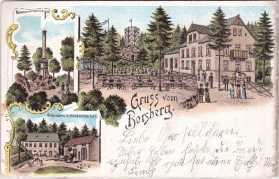 01328 Borsberg (Dresden-Schönfeld-Weißig), Farblitho, ca. 1900