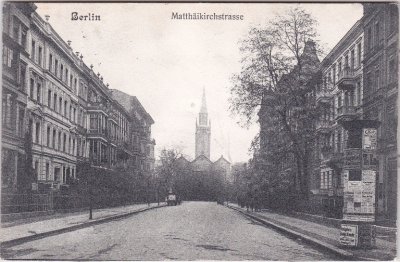 10785 Berlin-Tiergarten, Matthäikirchstrasse, ca. 1905
