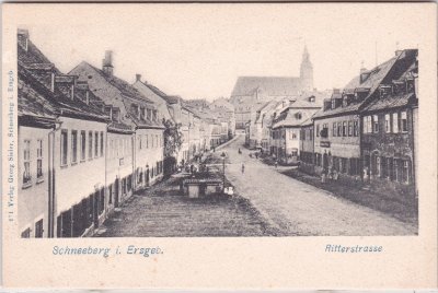 08289 Schneeberg (Erzgebirge), Ritterstraße, ca. 1900