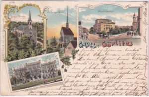 02826 Görlitz, Stadttheater, Farblitho, ca. 1895