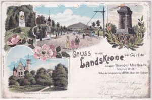 02827 Görlitz, Landskrone, Farblitho, ca. 1900