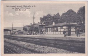 07745 Jena-Göschwitz, Bahnhof, Bahnhofswirtschaft, ca. 1925