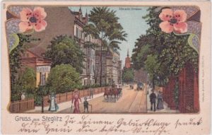 12167 Berlin-Steglitz, Albrechtstrasse, Farblitho, ca. 1900