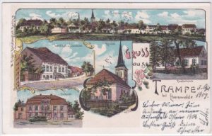 16230 Breydin-Trampe, Farblitho, u.a. Gasthof, ca. 1900