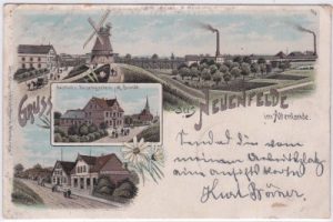 21129 Hamburg-Neuenfelde, Farblitho, ca. 1900