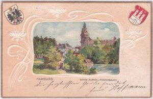 22609 Hamburg-Nienstedten, Präge-Farblitho, ca. 1900