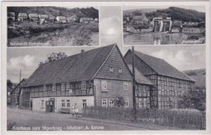 37191 Katlenburg-Lindau-Elvershausen, Gasthaus Jägerkrug, ca. 1940