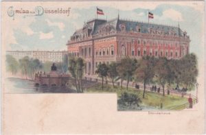 40217 Düsseldorf, Ständehaus, Farblitho, ca. 1900