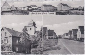 59379 Bork (Selm) in Westfalen, u.a. Straßenansicht, ca. 1955