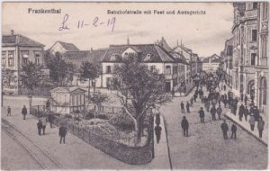 67227 Frankenthal (Pfalz), Bahnhofstraße, ca. 1915